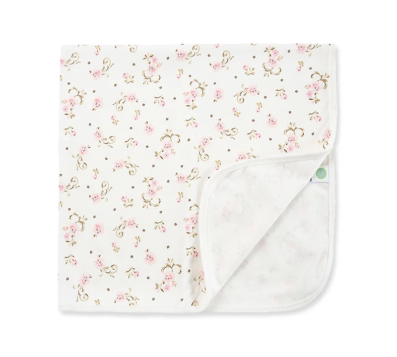 Little Me Baby Girls Sweet Vintage Rose Print Blanket