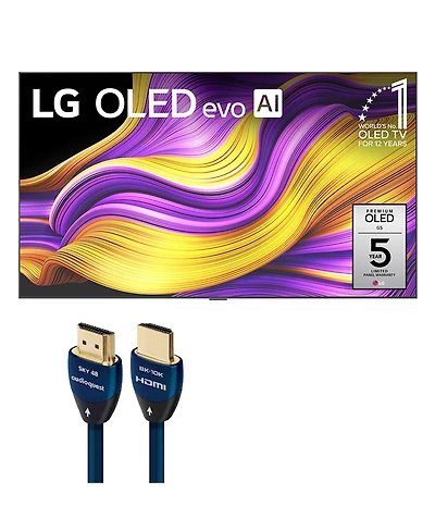 Lg Lg Oled77G5WUA 77 Inch 4K OLED evo G5 Smart Tv with AudioQuest Sky 3m Hdmi Cable