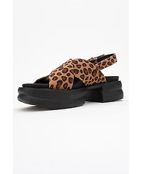 Prologue Shoes Lungo Cross Strap Wedge Sandal (Women)