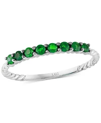 Lali Jewels Emerald Ring (0.29 ct. t.w.) in 14K White Gold