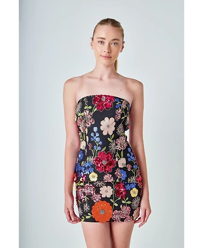 endless rose Women's Sequin Bodycon Tube Dress