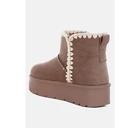 London Rag Rochas Scalloped Detail Snow Boots Women