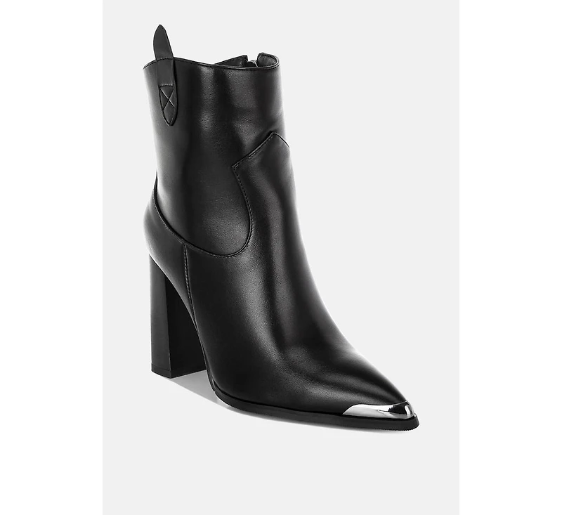 London Rag Hatter Pointed Toe Faux Leather Boots Women