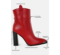 London Rag Hatter Pointed Toe Faux Leather Boots Women