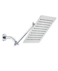 Rainsken Chrome 10" Square Rainfall & High Pressure Stainless Steel Bath Shower Head
