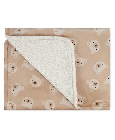 Huggies Baby Boy and Girl Bear Graphic Plush Blanket