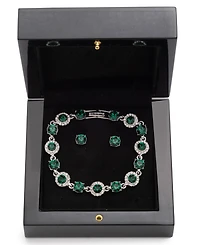 Givenchy Crystal Stone Bracelet and Stud Earrings Set