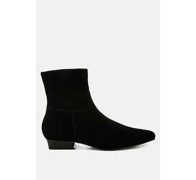 Rag & Co Hakra Flared Heel Suede Boots Women