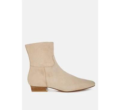 Rag & Co Hakra Flared Heel Suede Boots Women