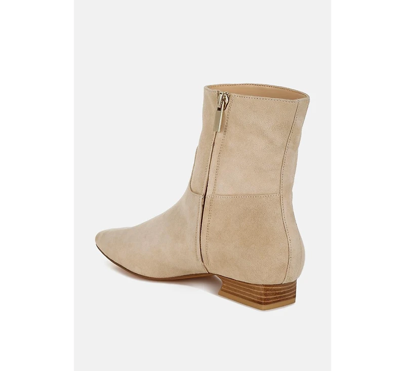 Rag & Co Hakra Flared Heel Suede Boots Women