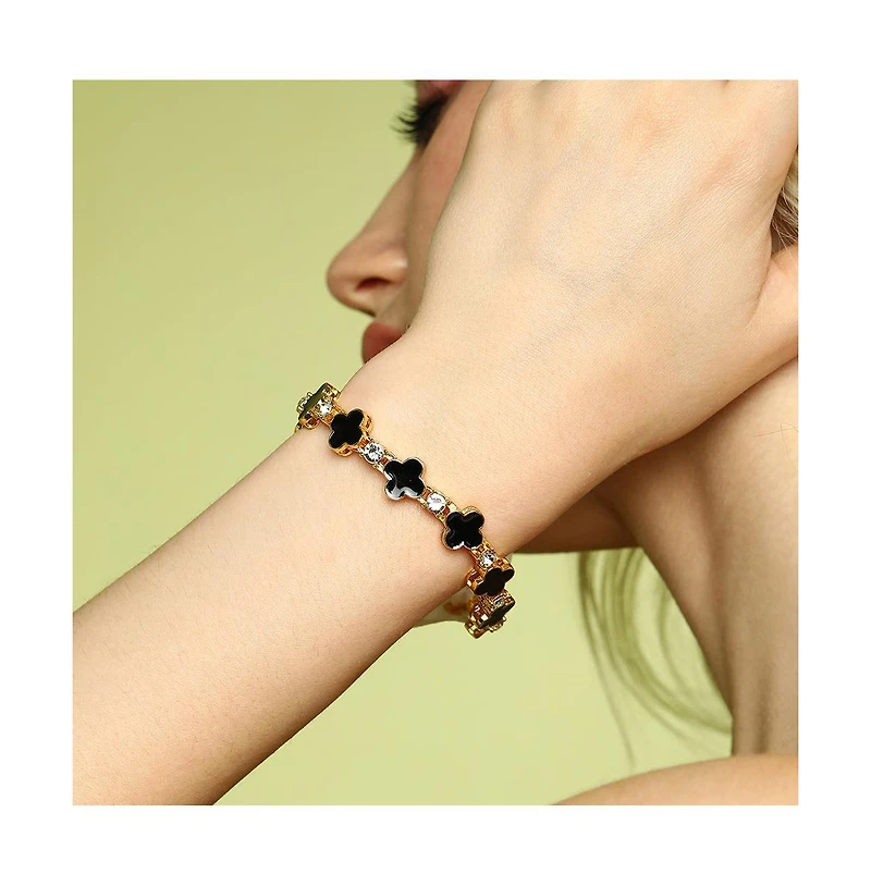 Sohi Women's The Small Clover Tennis Bracelet