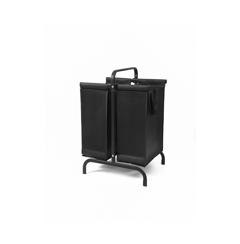 Chic Crate-2-Tier 110L Laundry Hamper Oxford Basket w/ Lid + Sorting Cards | Clothes/Toys Storage | Black