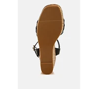 London Rag Emelda Chain Link Detail Wedge Sandals Women