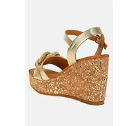 London Rag Emelda Chain Link Detail Wedge Sandals Women