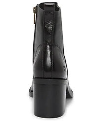 Lucky Brand Women's Alivia Almond Toe Stacked Heel Booties