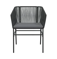 vidaXL Garden Chair Black Pe rattan Standard Uv-resistant materials