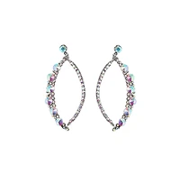 Sohi Rhinestone Crescent Drop Earrings