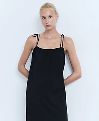 Mango Women's Bow Cotton Dress