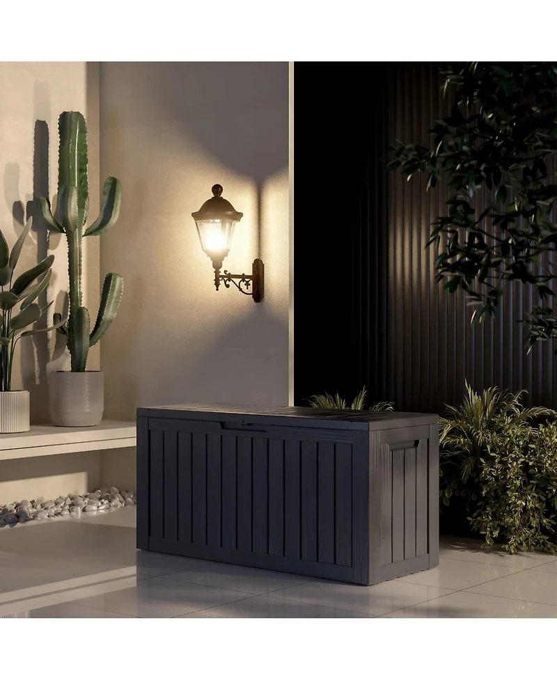 Chic Crate - 46.3'' W 80 Gallons Water Resistant Resin Lockable Deck Box