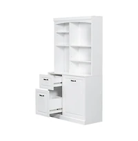 Chic Crate White Bathroom Tilt-Out Hamper Cabinet 70.9" Tall Freestanding Organizer | Adjustable Shelves & Drawers | Steel Handles