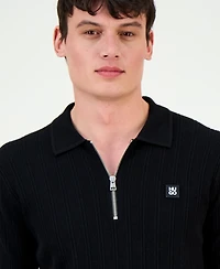 Hugo Boss Men's Sastoro Long-Sleeve Quarter-Zip Textured Sweater