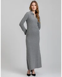Pietro Brunelli Milano Women's Ribbed Beatrice Maxi Dress
