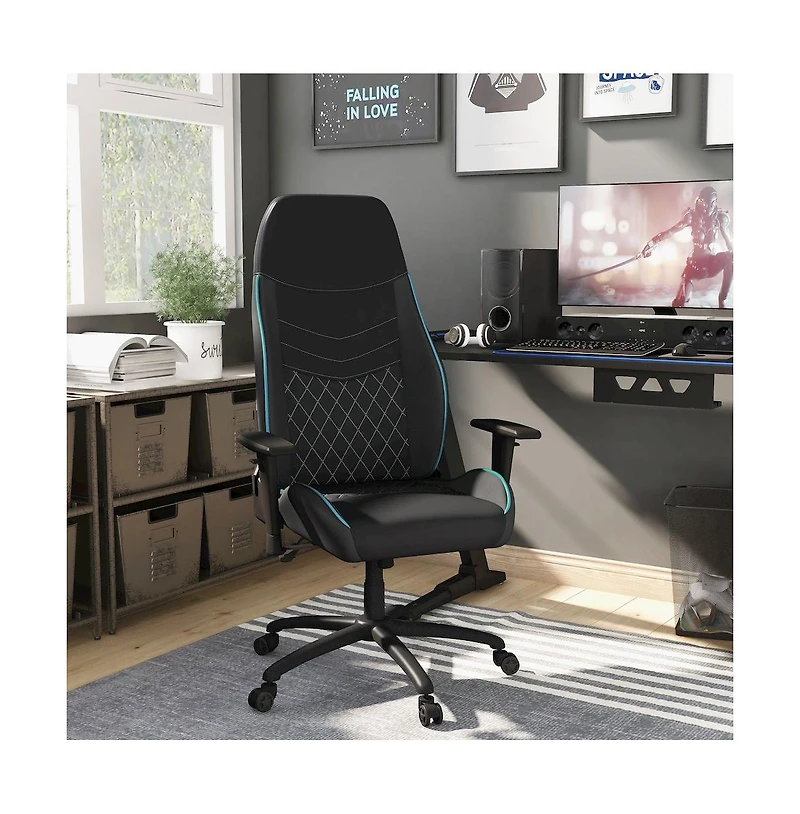 Enitial Star Aguil Faux Leather Adjustable Gaming Chair