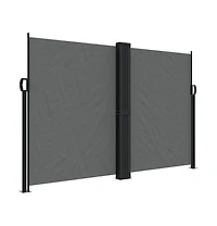 vidaXL Retractable Side Awning Anthracite