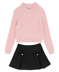 Rare Editions Girls 7-12 2-Piece Sweater and Skorts Set