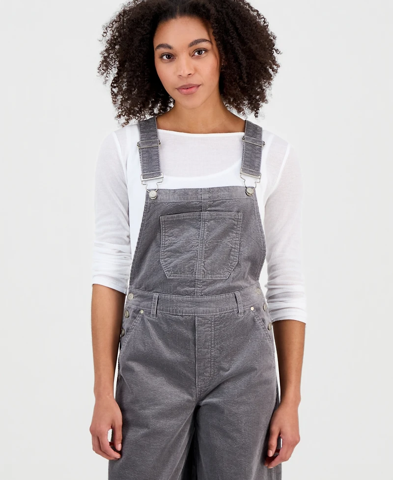 And Now This Women's Corduroy Barrel-Leg Overalls, Macy's Exclusive