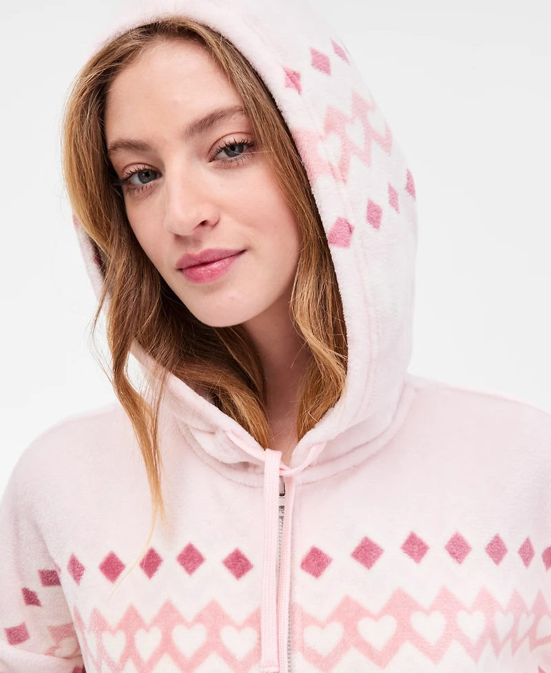 Sincerely Jules Juniors' Cozy Cropped Full-Zip Hoodie