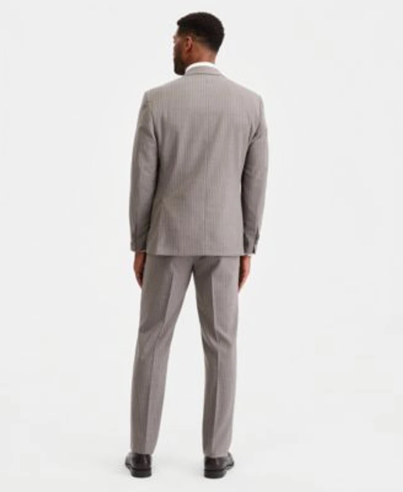 Michael Kors Mens Classic Fit Grey Pinstripe Suit Separates