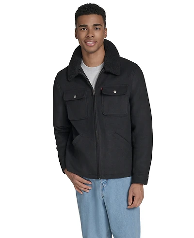 Levi's Men's Wool Blend Depot Sherpa Collar Jacket