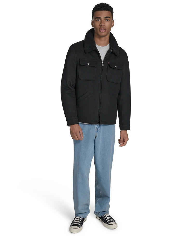 Levi's Men's Wool Blend Depot Sherpa Collar Jacket