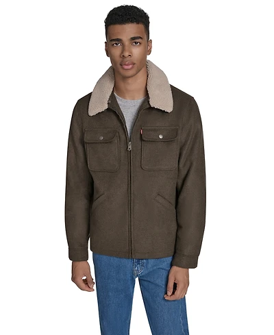 Levi's Men's Wool Blend Depot Sherpa Collar Jacket