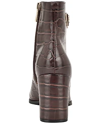 Guess Womens Lusera Flared Block Heel Dress Booties