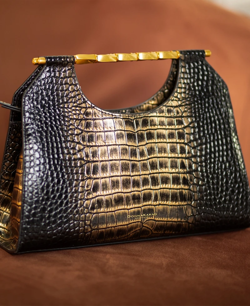 Donna Karan New York Women's Commack Metallic Croco Clutch