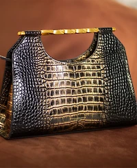 Donna Karan New York Women's Commack Metallic Croco Clutch