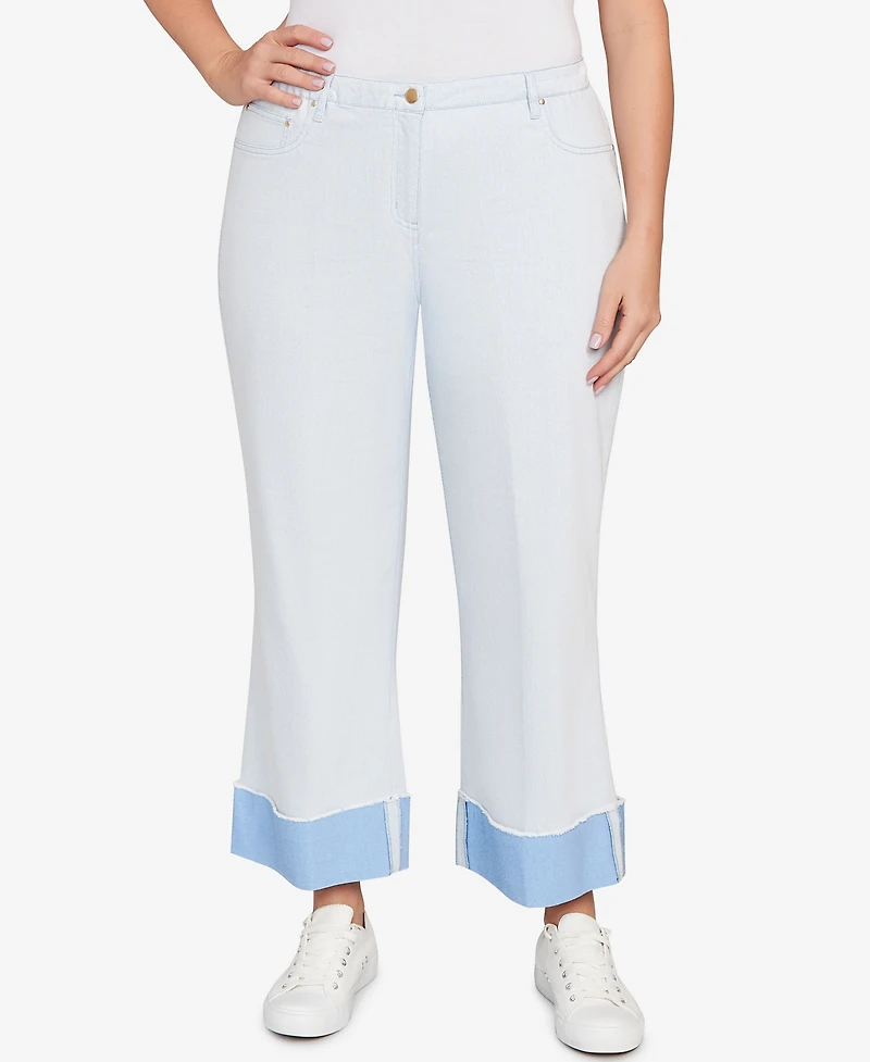 Ruby Rd. Plus Cuffed Pull-On Faux Fly Pants