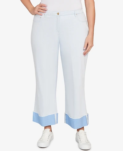 Ruby Rd. Plus Cuffed Pull-On Faux Fly Pants