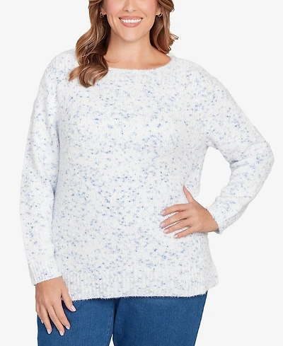 Ruby Rd. Plus Speckled Chenille Eyelash Sweater