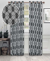 Superior Ribbon Room Darkening Grommet Top Curtain Panels, 52" x 96" (Set of 2)