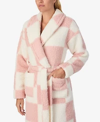 Sanctuary Women's Ultra-Cozy Belted Check Wrap Short Robe