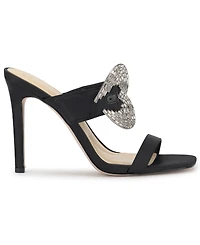 Jessica Simpson Women's Orrieta Heart Buckle Slip On Dress Sandals