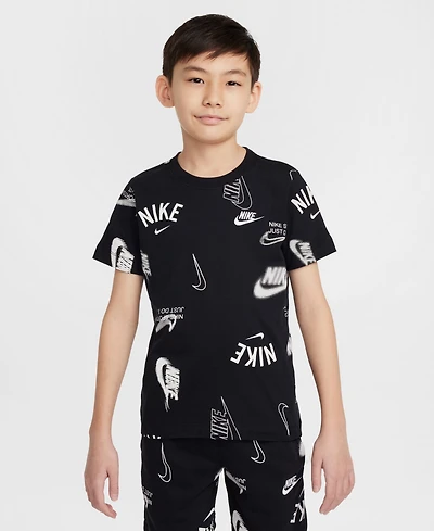 Nike Big Kids Sportswear Printed Cotton T-Shirt