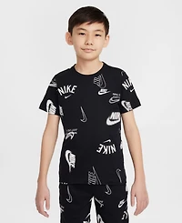 Nike Big Kids Sportswear Printed Cotton T-Shirt