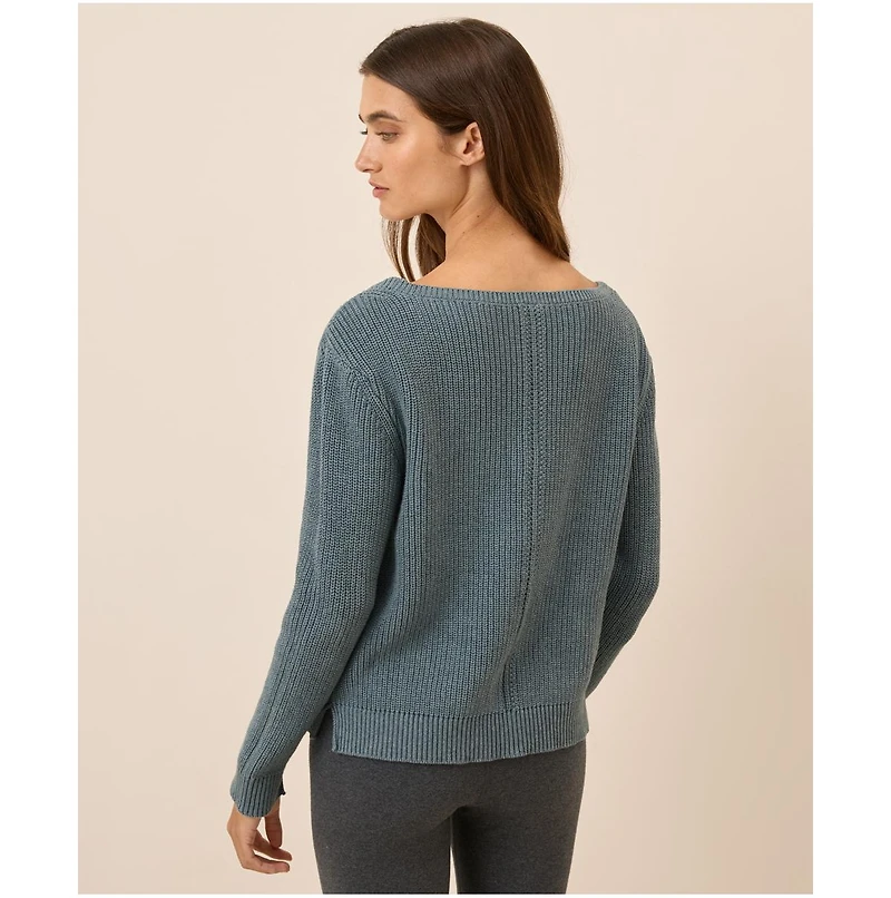 Pact Women's Luxe Knit Boatneck Sweater