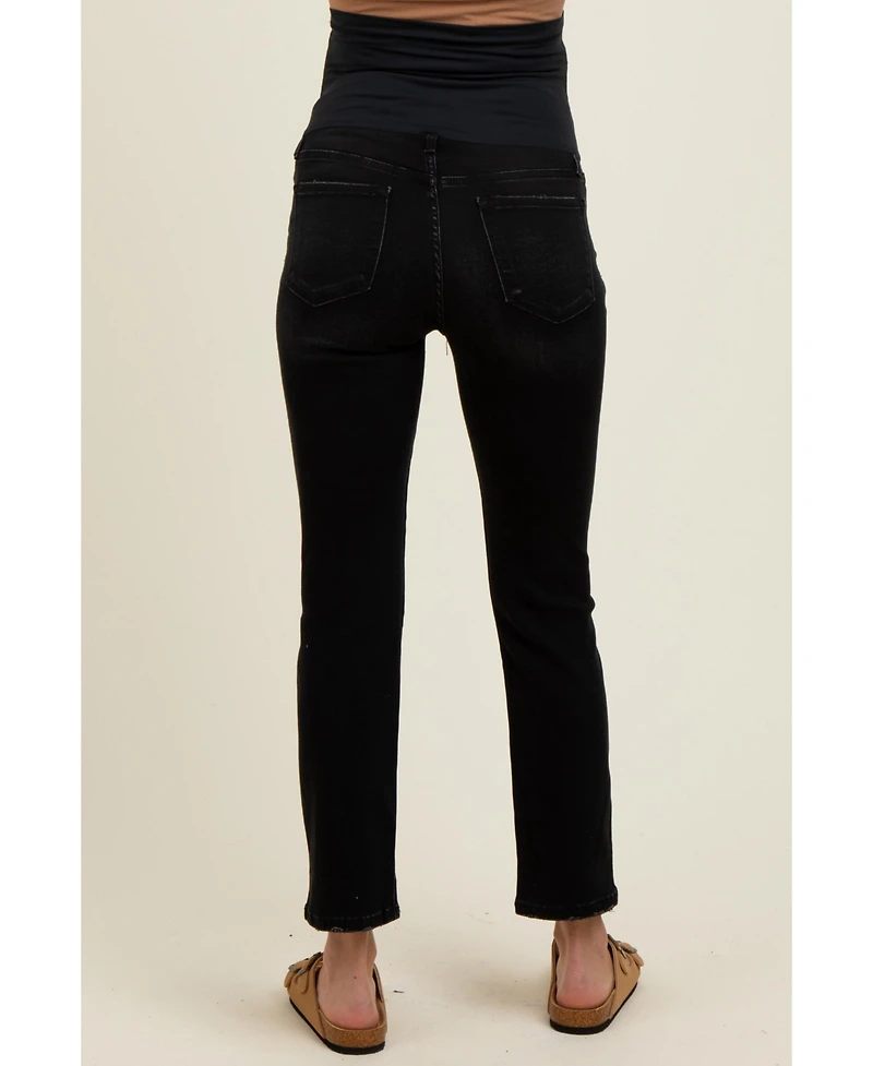 Pinkblush Maternity Black Ankle Slim Straight Leg Jeans