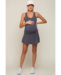 Pinkblush Maternity Grey Tennis Racerback Romper Dress