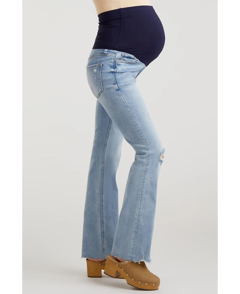 Pinkblush Maternity Light Blue Distressed Bootcut Jeans